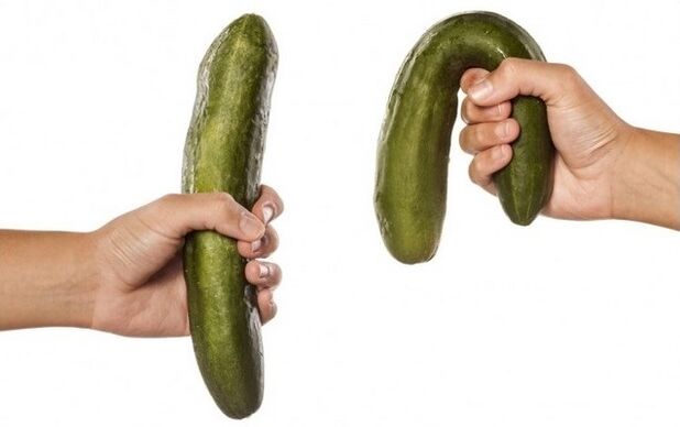 goede en zwakke potentie volgens het voorbeeld van komkommers