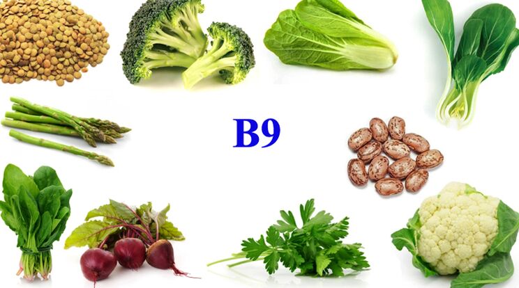 vitamine B9 in producten voor potentie